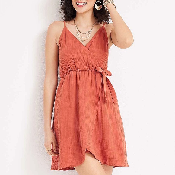 Maurices Textured Sleeveless Wrap Mini Dress XL - Picture 1 of 4